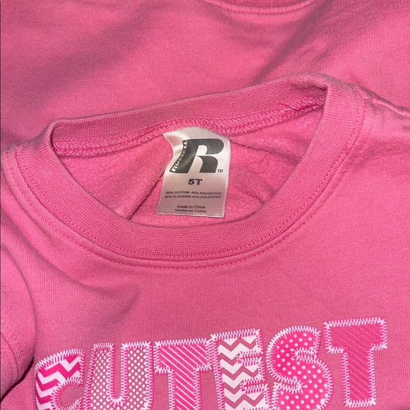 Russell Pink Texas Longhorn Sweatshirt “Cutest Texas Fan” - Picture 3 of 3